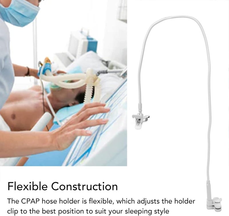 woobles CPAP Hose Holder for Bed CPAP Hoses Supplies, Flexible Structure Safe Reliable Stainless Steel Portable CPAP Hose Hanger for Bedside - Image 2